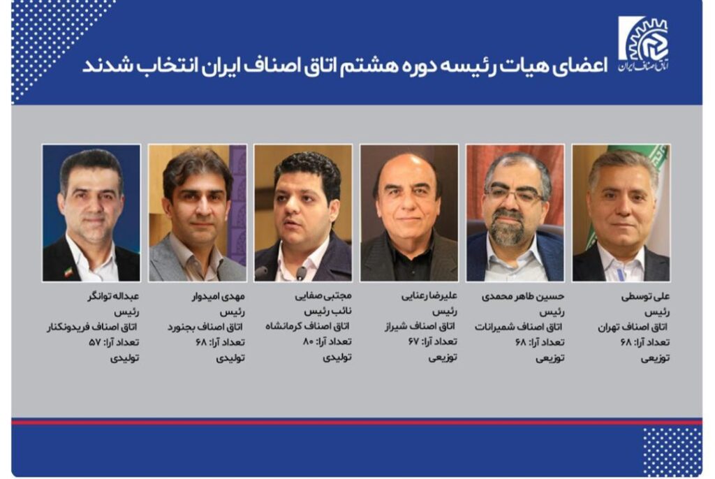 اعضای هیات رئیسه دوره هشتم اتاق اصناف ایران